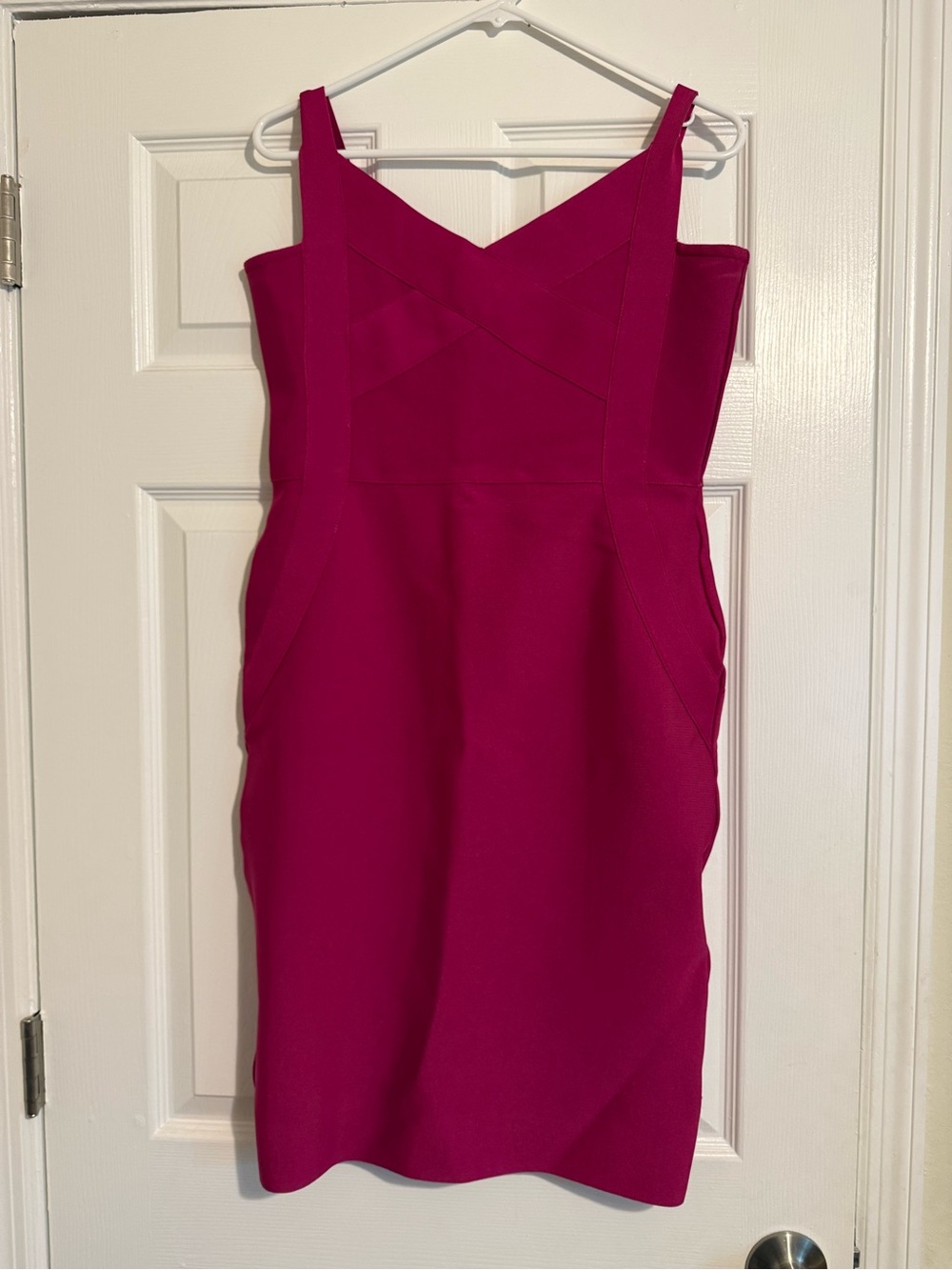 Fuchsia Sleeveless Sheath Dress